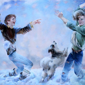 Игра в снежки.